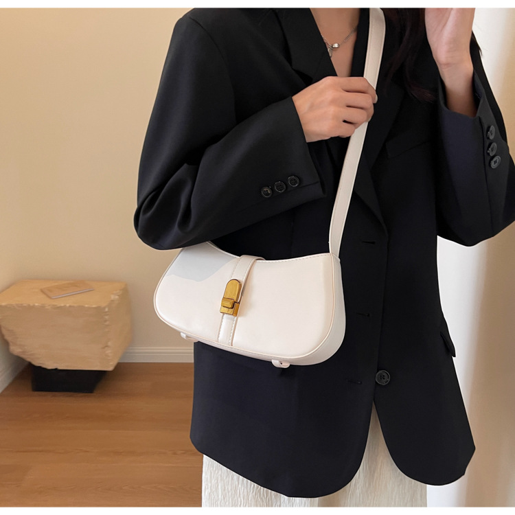 Borsa sotto le ascelle strutturata moda urbana semplice 2023 Borsa a tracolla borsa a tracolla da donna versatile autunno nuovo temperamento_voghion.com