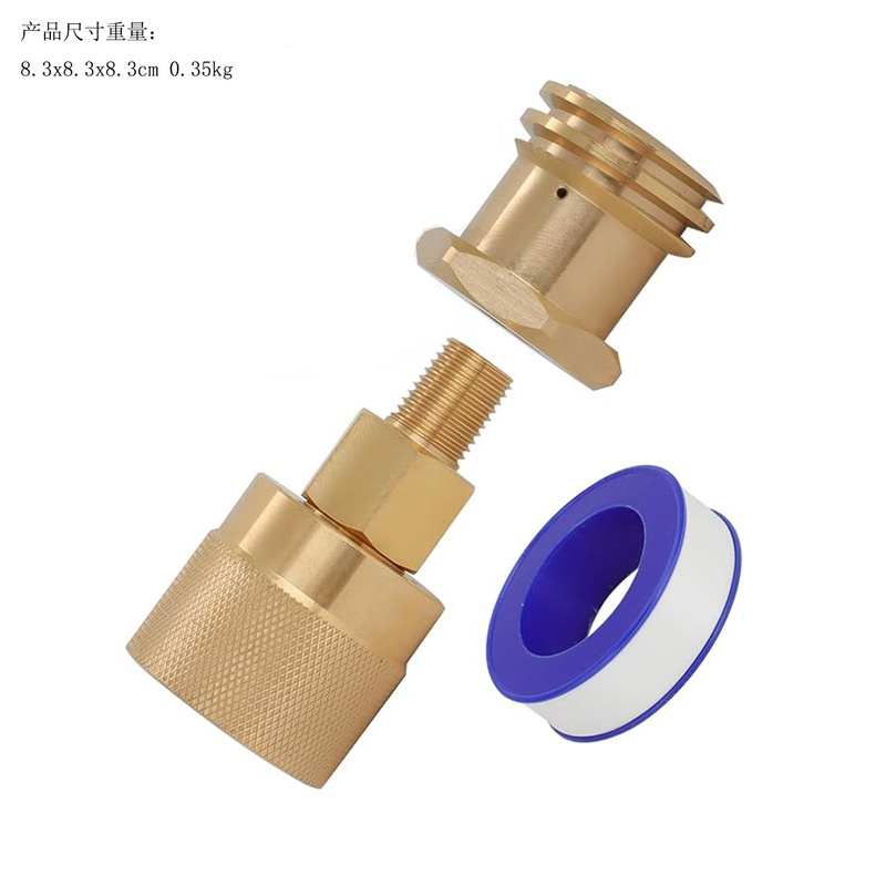 1-1/4“ to 1-5/16” Propane Adapter Female Forklift Tank to Acme Male and Female Pol