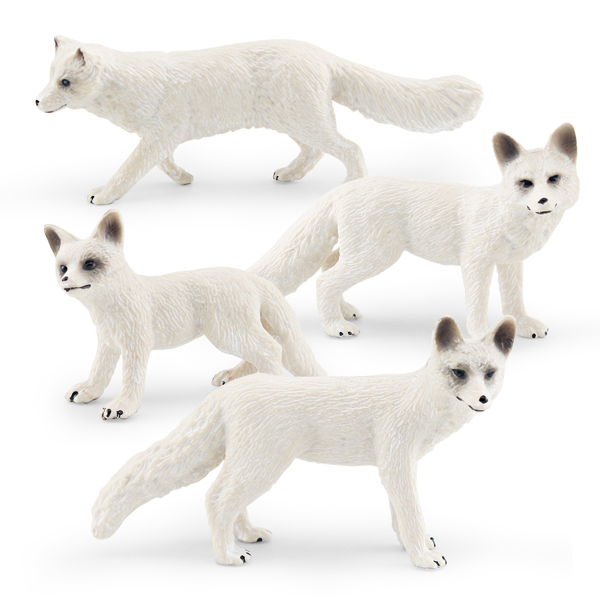 Simulación transfronteriza de animales forestales modelo de zorro rojo zorro rojo zorro blanco mesa de arena decoración de mesa juguetes de decoración estática