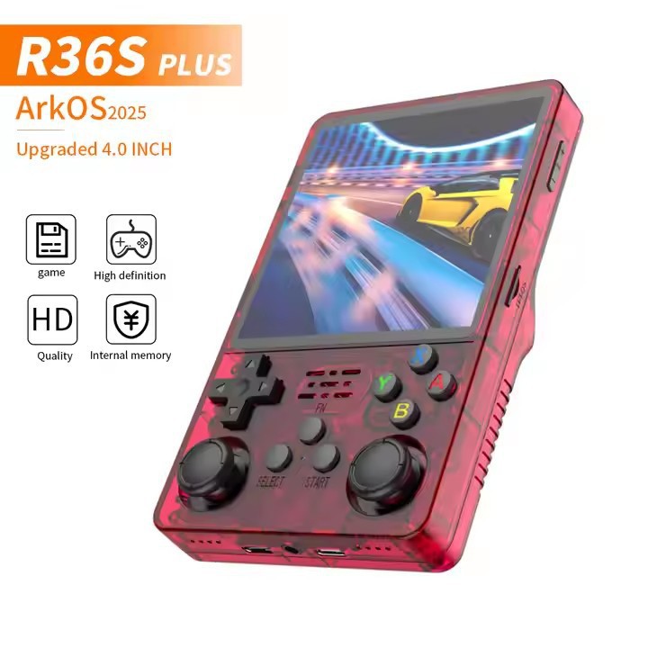 New R36S Plus Open Source Handheld Game Console Retro Arcade Game Nostalgic 3D Dual System Arkos Handheld Console