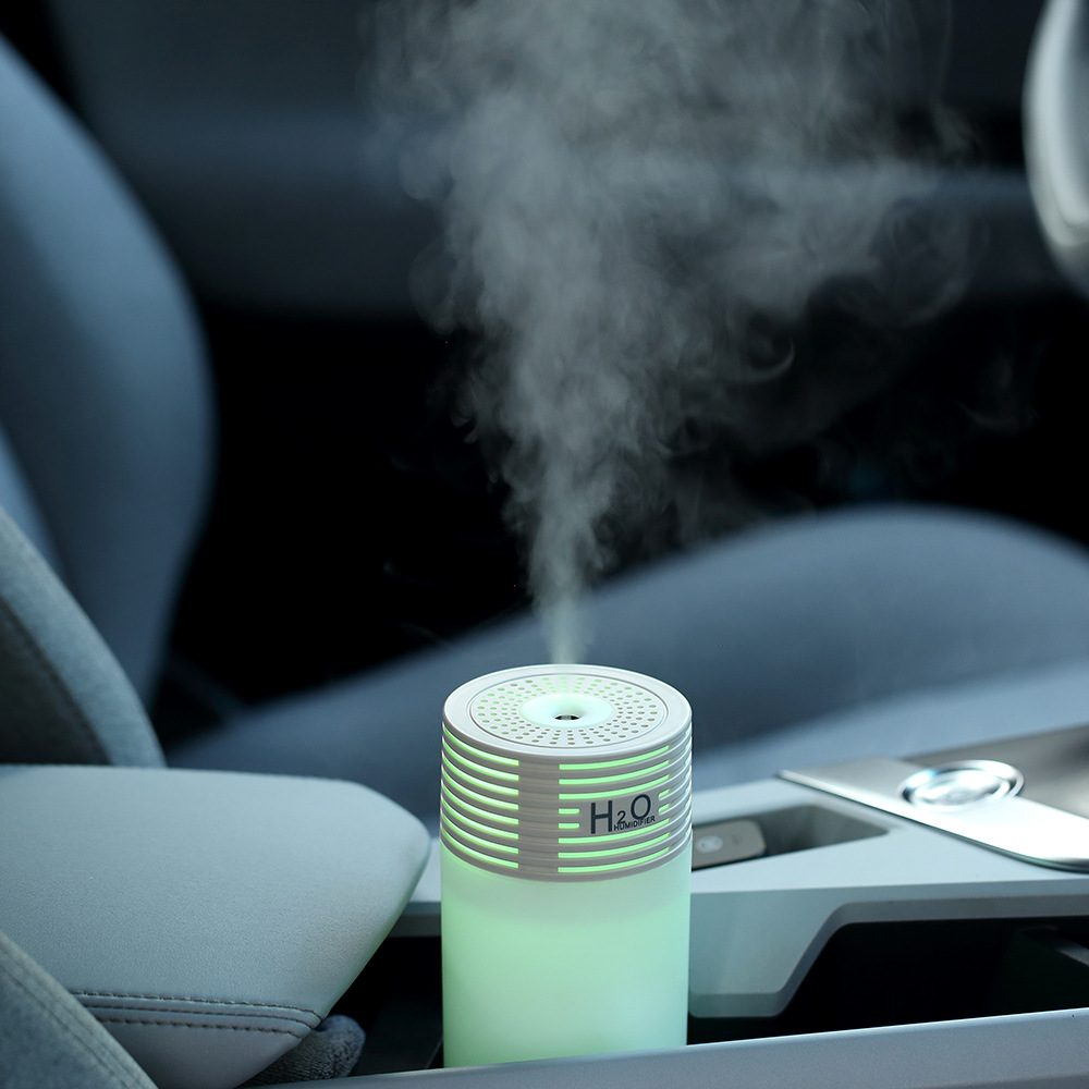 Nuevo humidificador creativo con luz y sombra para dormitorio, escritorio, USB, pequeño, para el hogar, gran volumen de vapor, humidificador para coche, transfronterizo