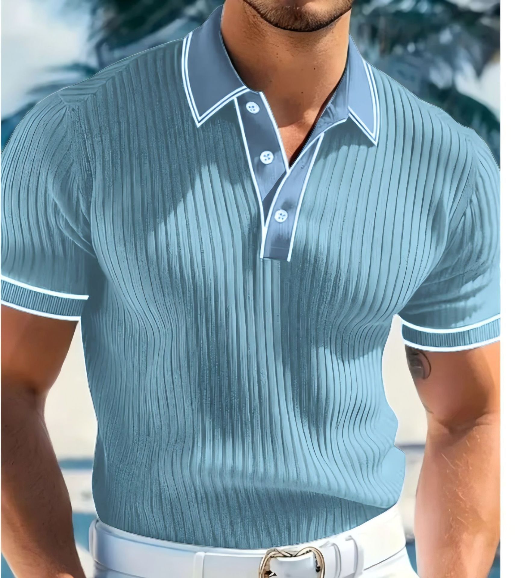 Amazon nuevo hombre polo camiseta de manga corta hombre comercio exterior verano nuevo hombre transfronterizo camiseta polo de manga corta hombre image 12