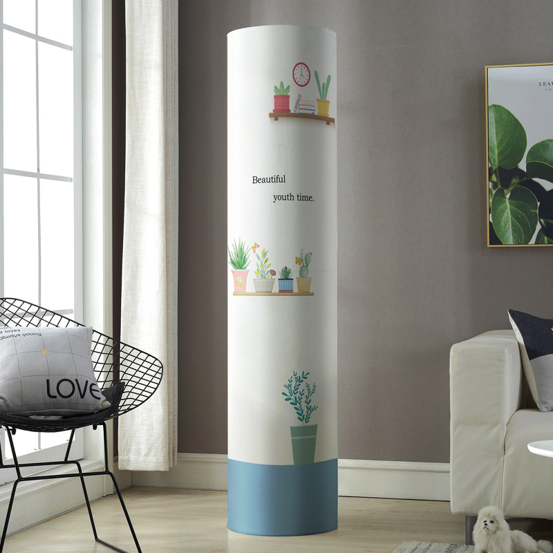 Cubierta de aire acondicionado gabinete redondo cilíndrico Gree sala de estar Midea Haier gabinete buey vertical aire acondicionado cubierta de polvo