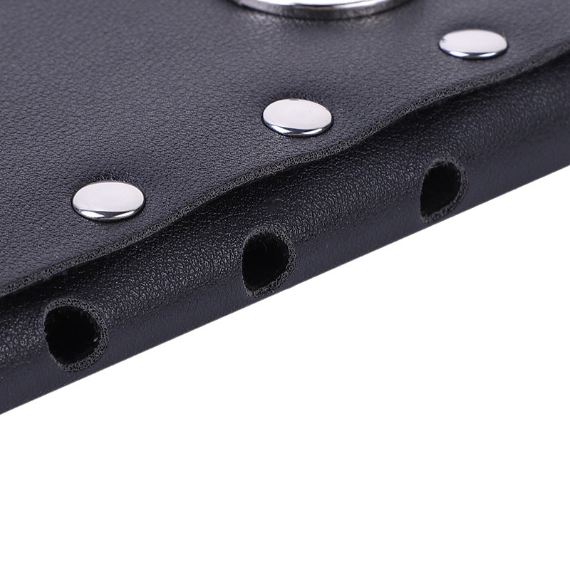 2023 new Korean style men's waist bag fashion rivet vertical coin purse outdoor leisure belt waist bag