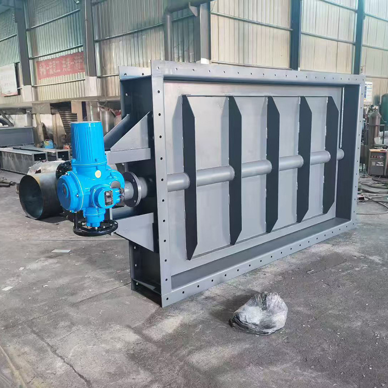Electric ventilation butterfly valve, pneumatic manual flue duct, stainless steel air door, factory 