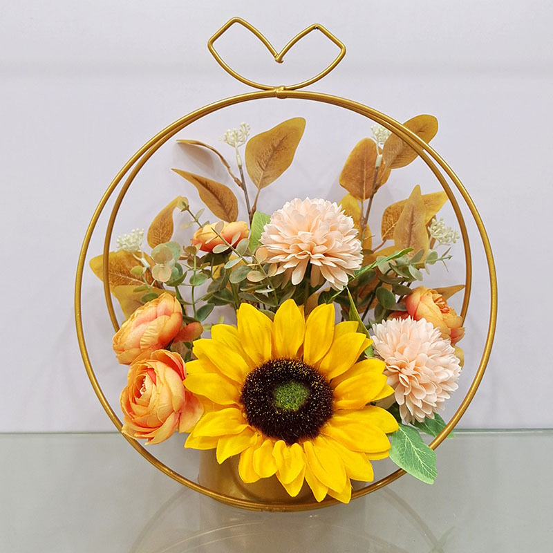 Fleurs artificielles haut de gamme, ornements pour la maison, le salon, le bureau, Arrangement floral, nouvelle collection 2022_voghion.com