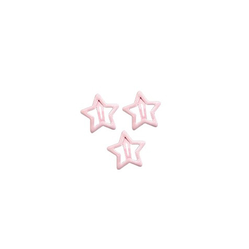 Celebritía en línea dulce chica BB clip nuevo clip de cabello de niños estrella rosa clip de cabello de niña clip de cabello de frangeo clip de cabello