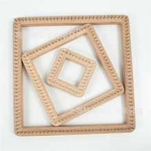 正方形毛线编织器 创意帽子围巾编织器编花器方格编织实木编织器