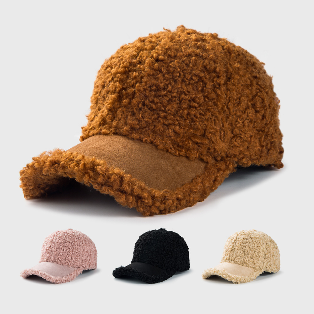 2021 قبعات بيسبول كورية جديدة ، صوف شتوي ، أزياء صوف صوفية ، قبعات تيدي ، قبعات دافئة display picture 1
