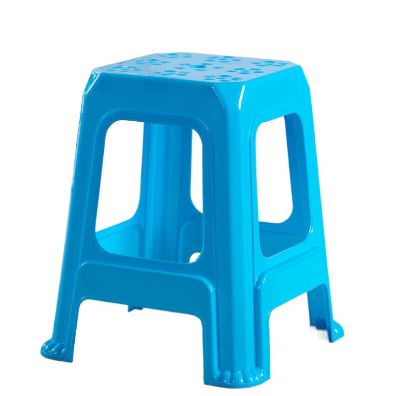 Nuevo taburete de plástico, banco doméstico engrosado, mesa de comedor para adultos, taburete, silla de sala, taburete cuadrado, taburete redondo de plástico cocido, taburete de baño