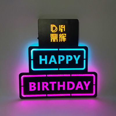 birthday Luminous character Placards LED Indoor company KTV bar Atmosphere Restaurant Lead the way Party Group photo prop
