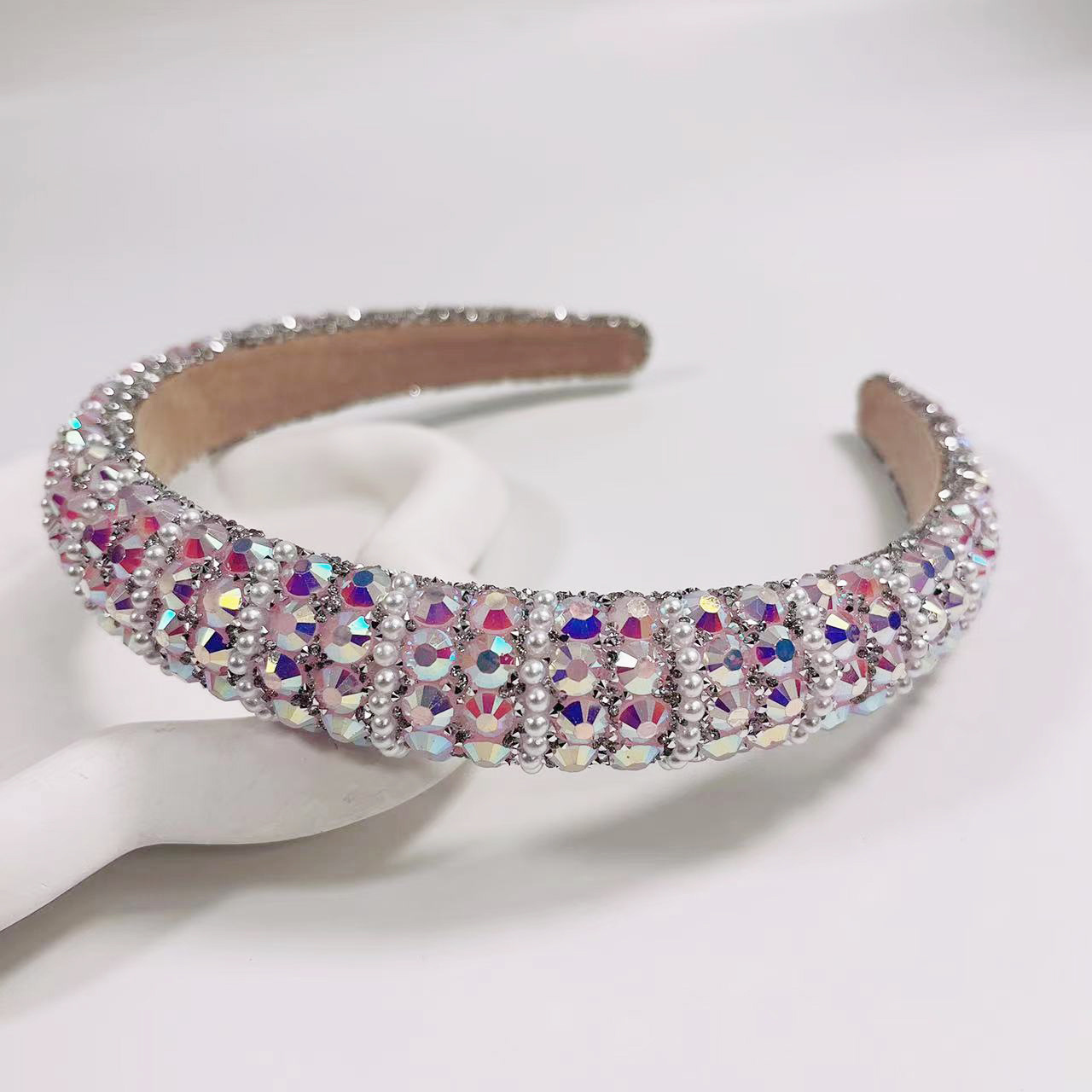 Daily, Street Occasion Women's Elegant Lady Geometric Rhinestone Hair Band