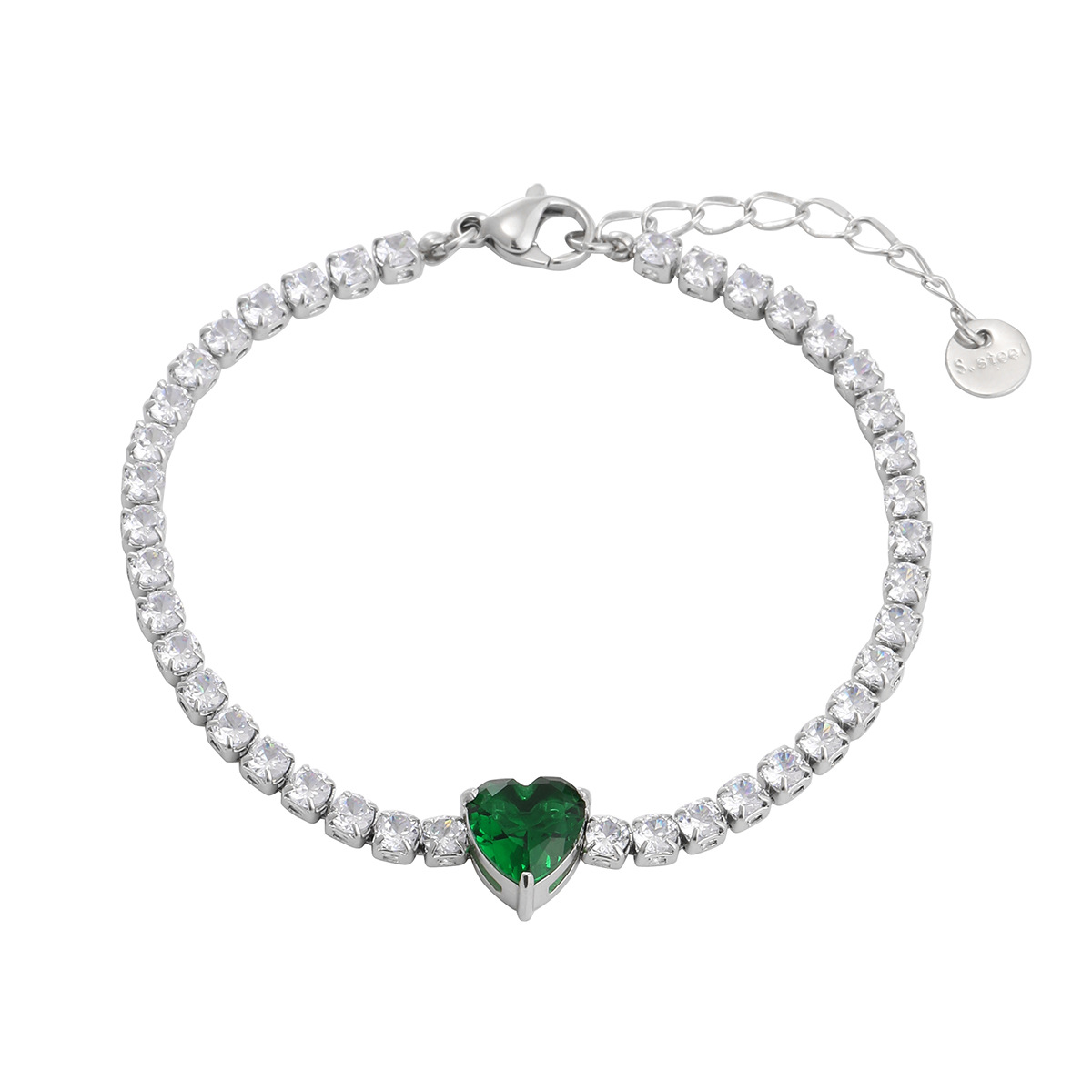 13g Weight 0.03µm-0.05µm Gold Plating Thickness PVD Coated Gold Plating Process Real Gold Plated Plating Material Rhinestones Inlay Material Bracelets Classification 1 Piece Quantity Holiday, Daily Occasion 304 Stainless Steel Material Heart Shape Pattern Women's Gender Simple Style, Classic Style Style Waterproof Non Tarnish, Inlay Craft PVD Coated Real Gold Plated Heart Shape 304 Stainless Steel Simple Style Classic Style Waterproof Non Tarnish Bracelets 5