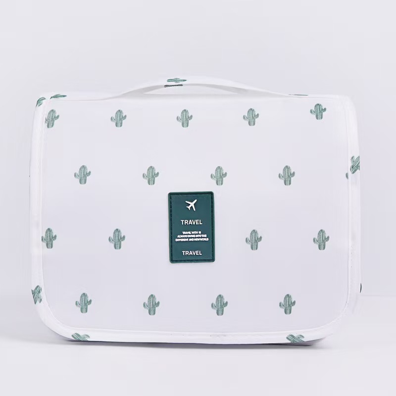 Bolsa de maquillaje de celebridad en línea Twill portátil coreano simple bolsas de lavado de corazón de niña de gran capacidad bolsas de maquillaje de hombre gancho bolsa