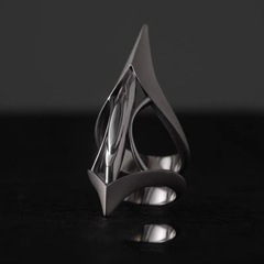 モーセの杖の紋章の指輪の金属の手の糸の欧米の中性の冷たい風のシンプルな高級感のアクセサリー