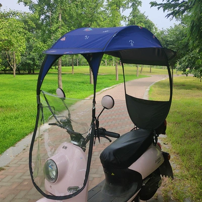 Elektromobil üçün ön şüşə çətiri (günlük): electric vehicle sunshade, electric bicycle - the-front-window-is-detachable-ocean-dolphin-all-season-model-suitable-for-vehicles-with-rearview-mirrors