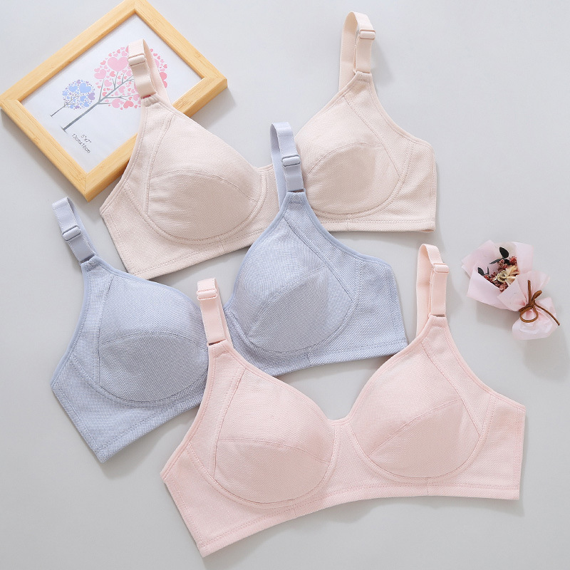 Zhangyan mother underwear without steel ring thin breathable middle-aged girl pullover vest large size bra comfortable bra Zhangyan mother underwear without steel ring thin breathable middle-aged girl pullover vest large size bra comfortable bra