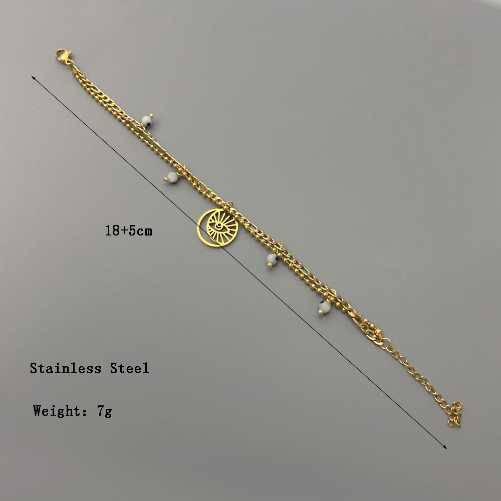 Fashion Devilu0027S Eye Stainless Steel Plating Hollow Out Bracelets 1 Piece