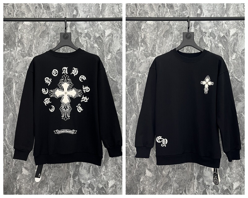 Dujia バージョン 24SS 新 CH クロス馬蹄サンスクリットプリント長袖男性と女性のクロスボーダー卸売|undefined