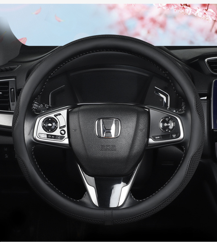Four Seasons Honeycomb Mesh Steering Wheel Cover Breathable Non-Slip Wear-Resistant Durable Car Interior Accessories Suitable for 38cm Steering Wheel Covers