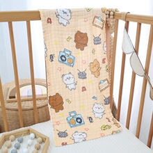 34*75cm六层水洗棉纱布泡泡棉大毛巾成人吸水卡通印花棉洗脸巾A类