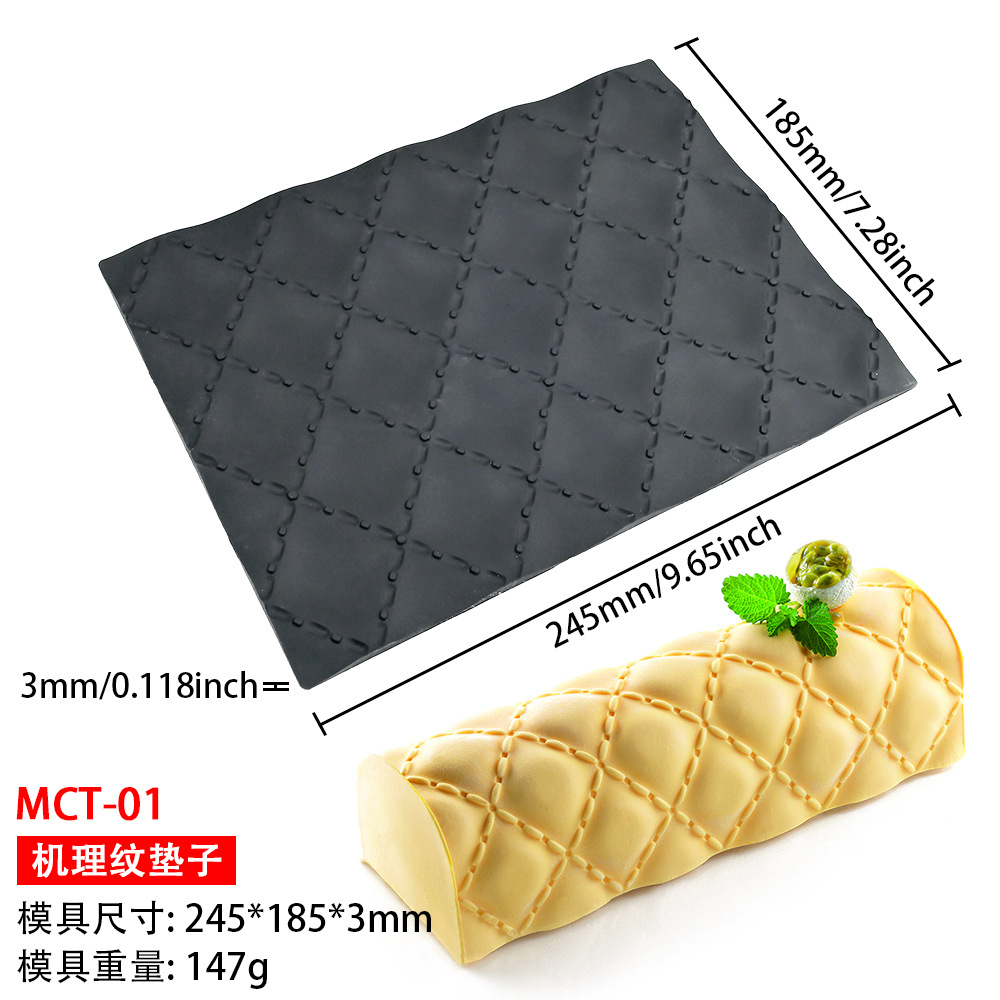 Mousse almohadilla de silicona mousse rollo suizo textura almohadilla corteza amor encaje fondant estera pastelería occidental molde para hornear