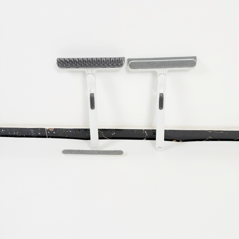 Multi-Purpose Rotating Bathroom Crevice Brush, Floor Brush, Sink Cleaning Tool, Glass Wiper, Water Scraper