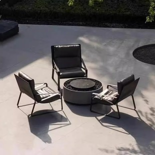 Outdoor Balcony Sofa Leisure B&B Garden Courtyard Designer Villa Yacht Leather Model Room Sales Department Furniture