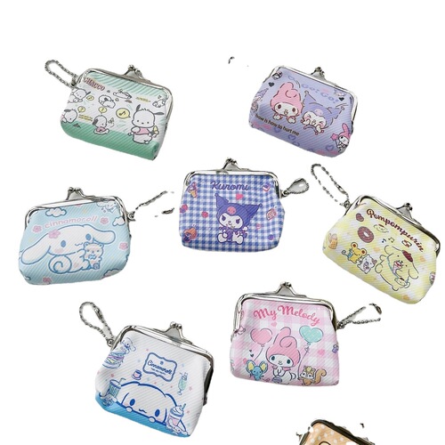 Cute PU leather mini trumpet cinnamon dog Kurome buckle coin purse headphones coins portable pendant small pendant