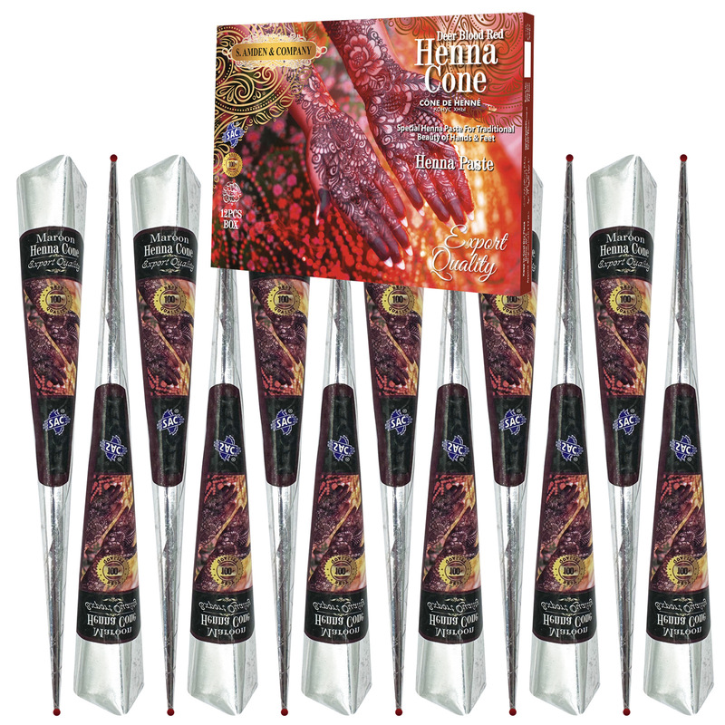 Foreign Trade Henna Cream Deer Blood Red Waterproof Long-Lasting Color Temporary Tattoo Hand-Painted Cream Plant Dye Body Painting