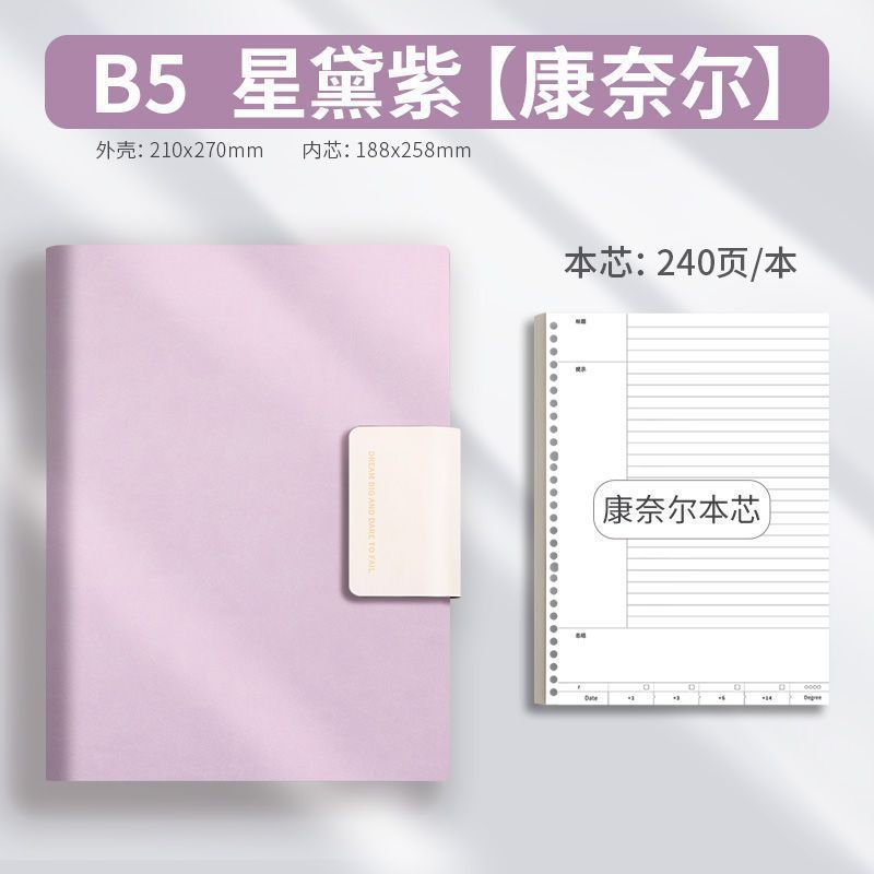 A4高颜值大学生考研专用笔记本高中可拆卸活页本横线B5加厚记事本|undefined