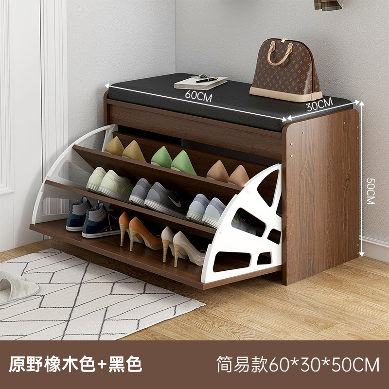 Zapatero hogar puerta interior multi-capa simple zapato gabinete 2024 nuevo popular Gran capacidad Flip zapato cambio taburete