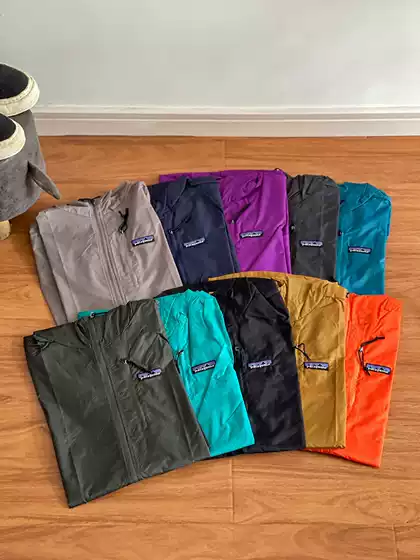 Overseas Exclusive Patagonia Classic Solid Color Waterproof UV Protection Lightweight Jacket Unisex Sun Protection Jacket Packable