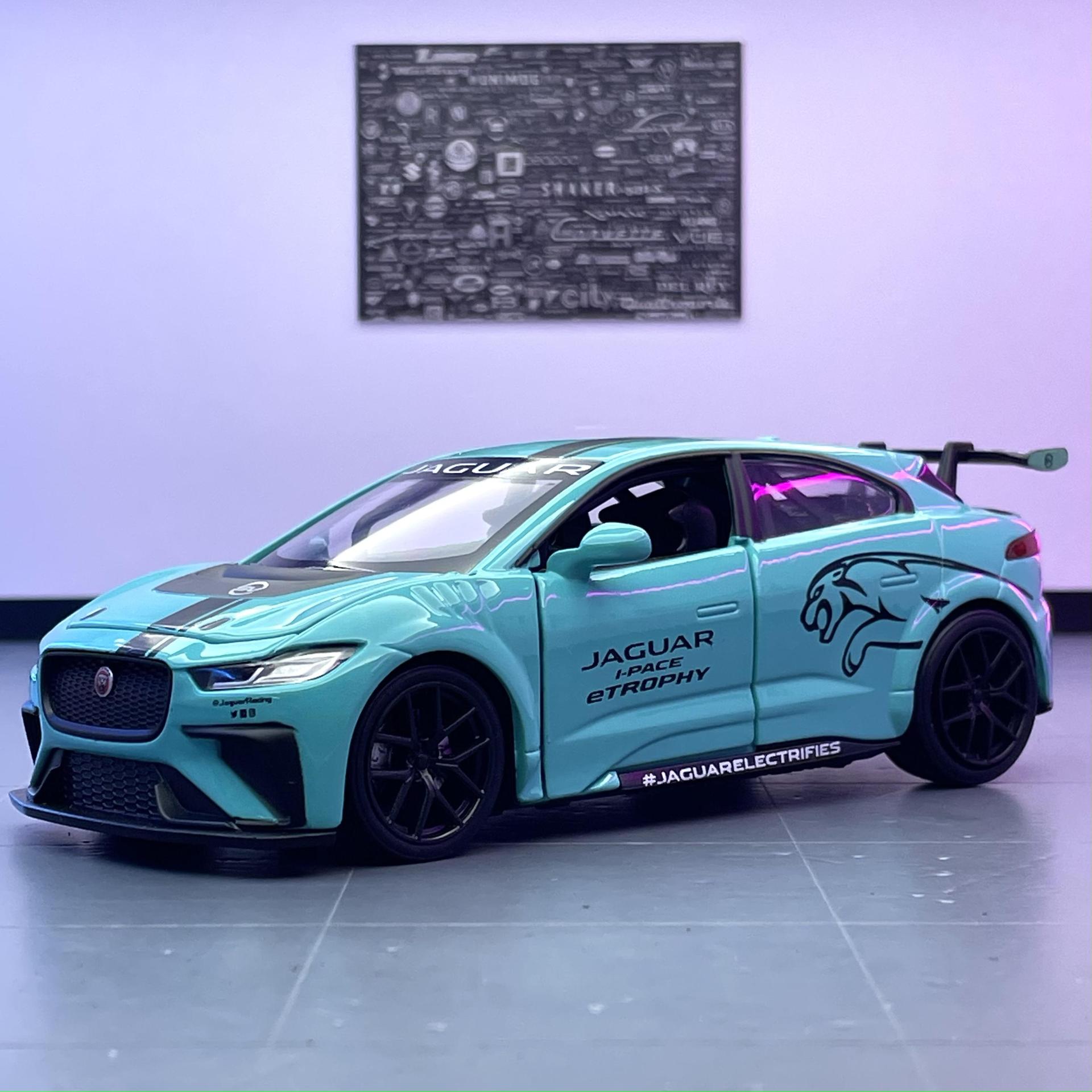 Ma Ke, modelo de coche de aleación 1:32 Jaguar I-Pace tranvía, luz y sonido de retorno, modelo de coche, figura de decoración