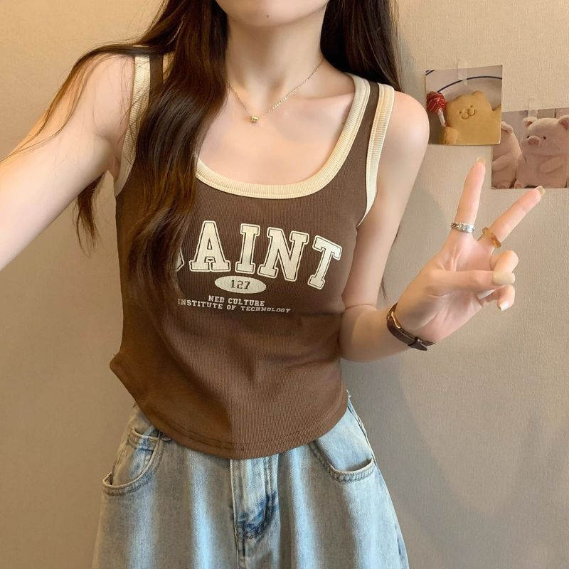 大码纯欲风内搭吊带背心女2025夏季新款宽松胖mm无袖辣妹外穿上衣|undefined