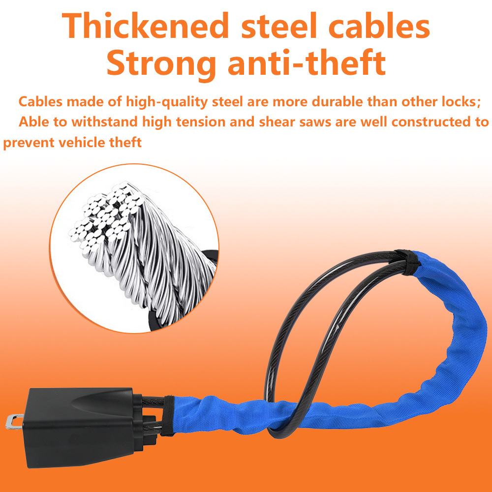 Car Steering Wheel Lock, Anti-Theft Lock, Safety Buckle Lock, Steel Cable Lock, Car Steering Wheel Lock, Retractable Rope Lock