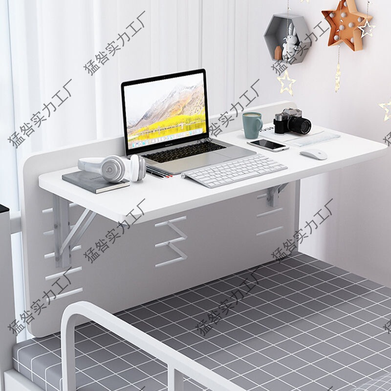 Folding Dormitory Desk Bedside Dormitory Bunk Bed Suspended Table Simple Modern Foldable Lazy Table Bed Table