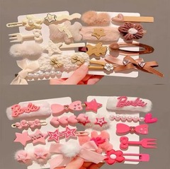 Fuzzy Autumn/Winter Hair Clips Fashion 2023 New Side-Swept Bangs Furry Hair Clips for Kids Children Cute Hair Accessory