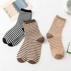 Women's ribbed knee-high socks for autumn and winter, college style, trendy, versatile women's socks, literary long cotton socks, manufacturer