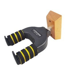 Self-locking wooden base guitar hook with automatic closing gravity lock design Guitar hook wall-mounted