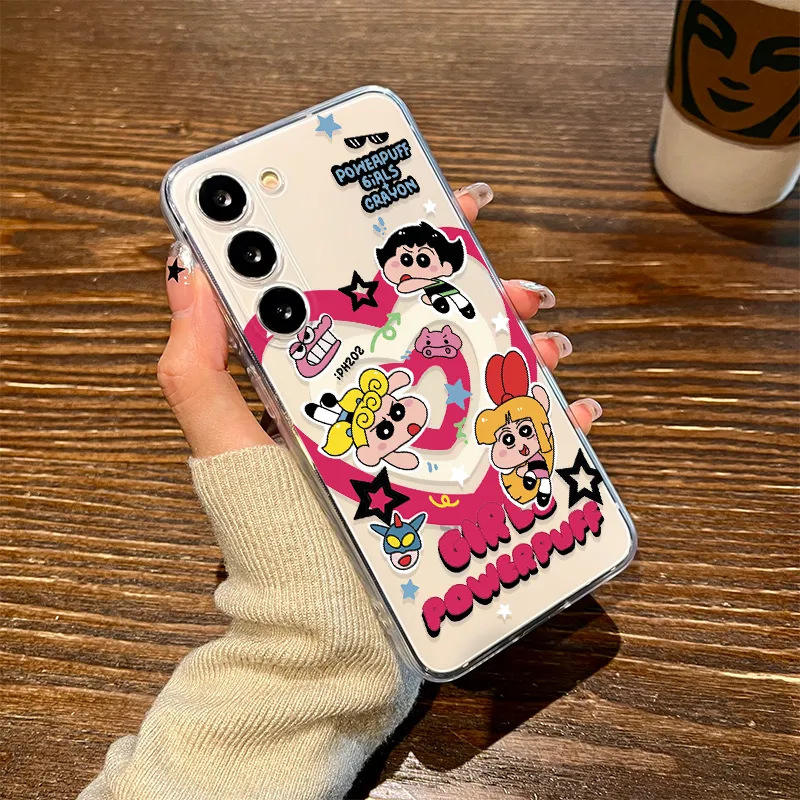 Policewoman Xiaoxin Is Suitable for Samsung S26 Mobile Phone Case Galaxys25+ Anti-Fall Samsung S24Ultra Transparent S23Fe