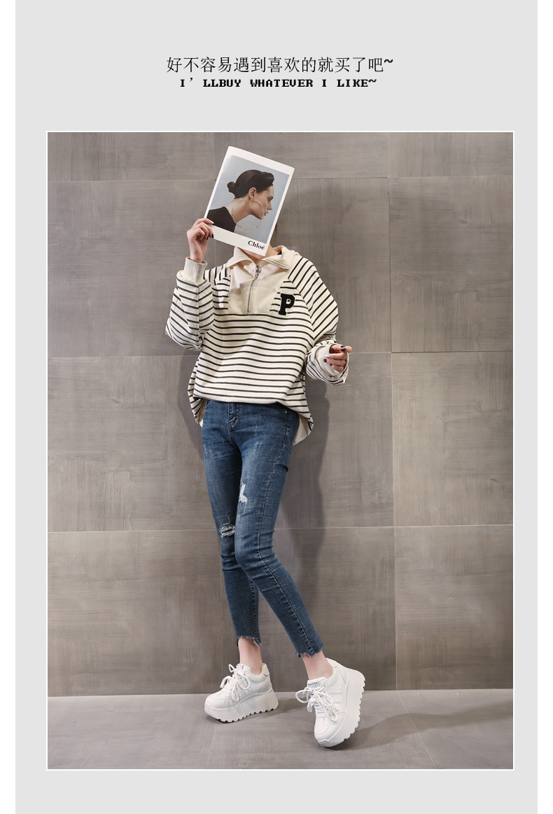 Giày sneaker nữ đế dày phong cách Forrest Gump HC3570 — Màu trắng chi tiết 9