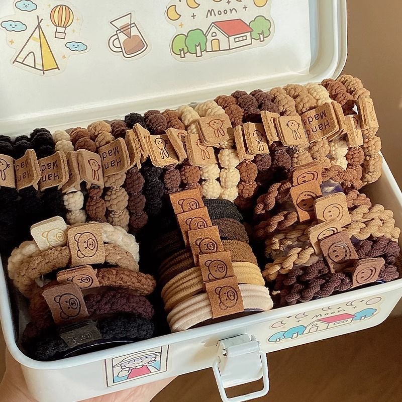 Cuerdas de cabello de alta elasticidad sin costura, anillo de cabello de cola de caballo, cuerdas de cabello de correa femenina, cuerdas de cabello de bola simple, cubierta de cuero cabelludo