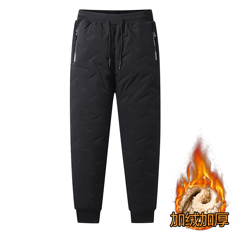 Pantalones de algodón con forro de lana de cordero grueso casual versátil invierno más pantalones de tamaño pantalones de chándal cálidos de los hombres tendencia deportiva 7XL