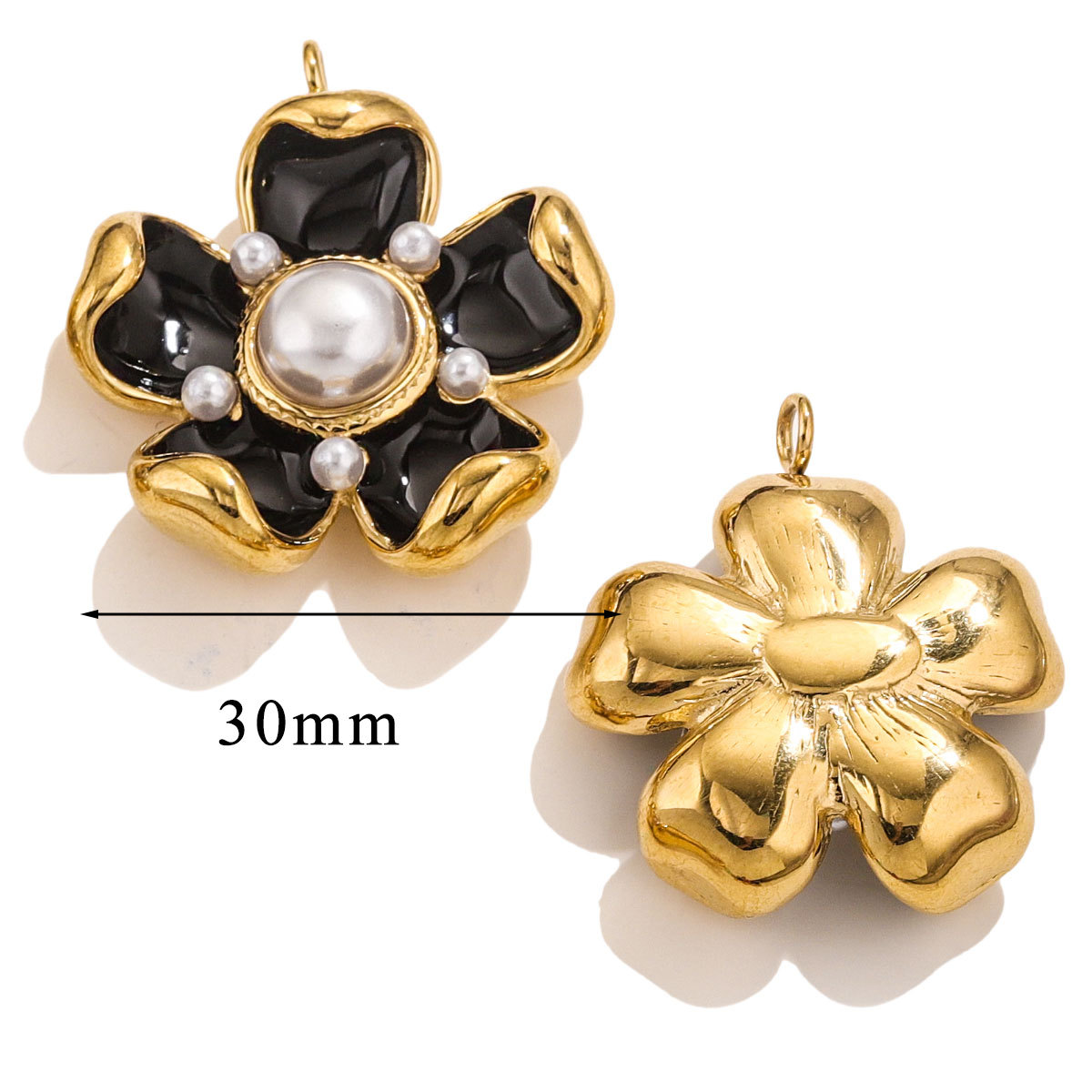 Nuevos pétalos de rosa colgante de goteo de aceite diseño chino retro temperamento simple tridimensional diy perlas pendientes