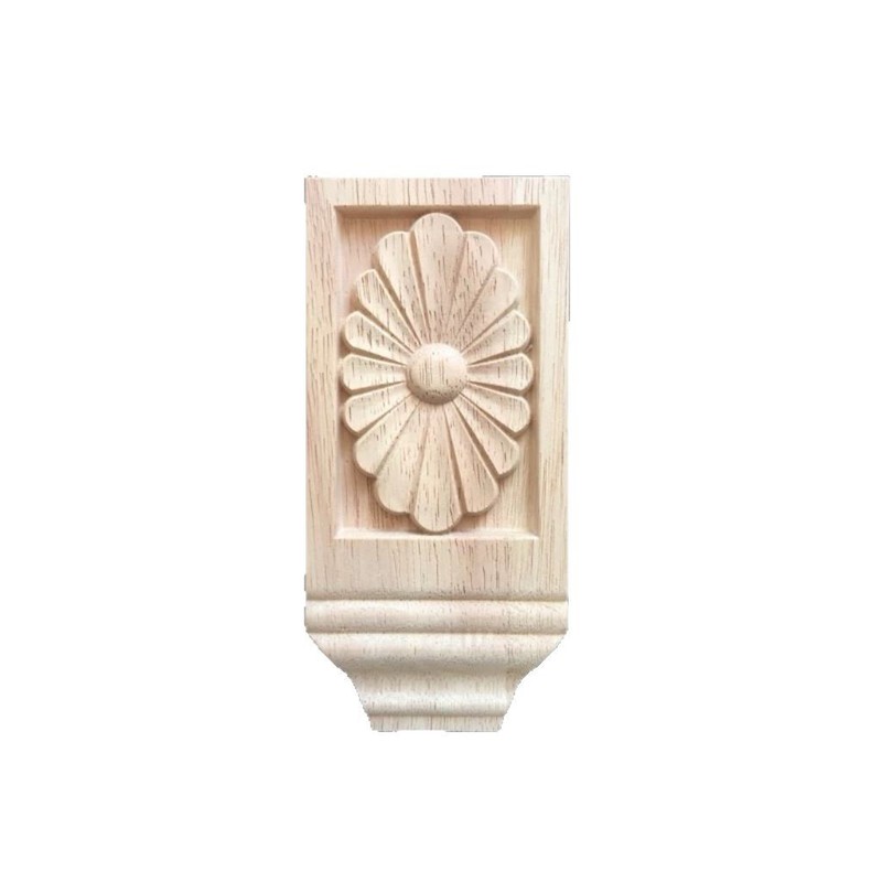 ローマの柱の足のヨーロッパ式の木の彫刻の花の四角の花の角の花の扉のカバーの線のタンスの家具の装飾の方の彫刻|undefined