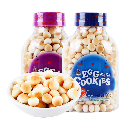 Imported from Vietnam, Hippopotamus mini egg puffs, children's food supplement, steamed buns, casual snacks and biscuits wholesale 100g