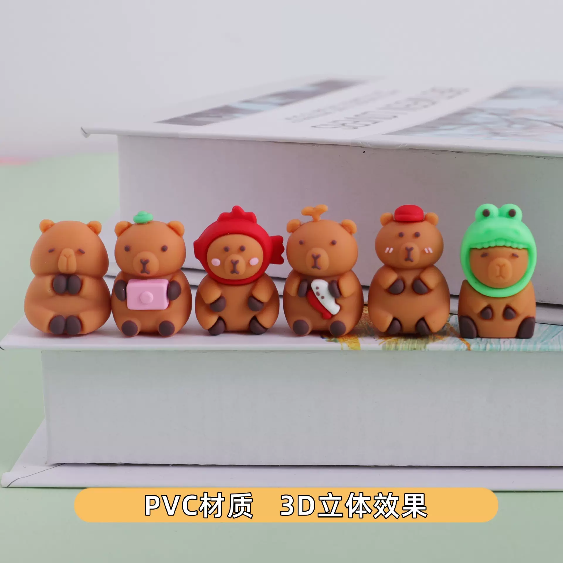 创意可爱卡皮巴拉笔帽儿童笔配件装饰摇摇笔配件pvc软胶笔套批发