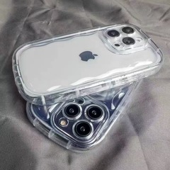 石鹸素材のスマホケース、Apple 16 Pro Max対応、四隅耐衝撃、15透明、Apple 14保護ケース、新17