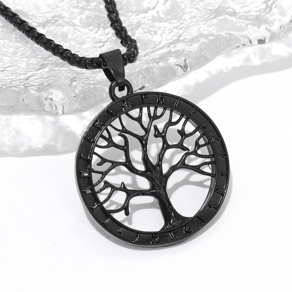 IG Style Modern Style Cool Style Life Tree Zinc Alloy Plating Unisex Pendant Necklace 1 Piece display picture 5